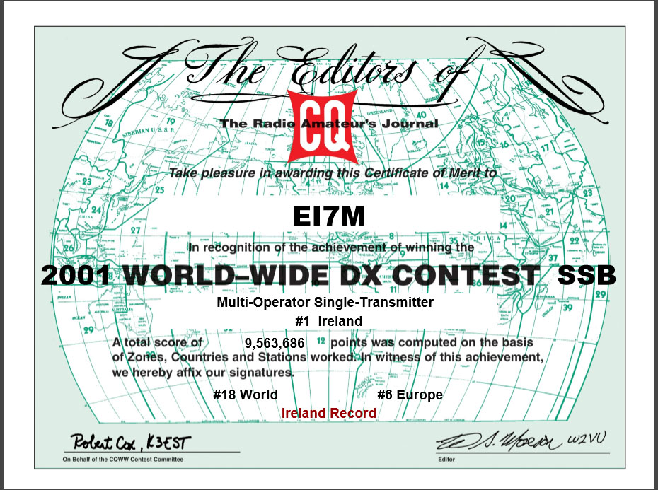 EI7M Certificate 2001
