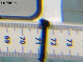 flat port with 28mm lens - Corner detail