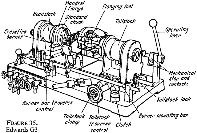 Edwards G3 glass lathe