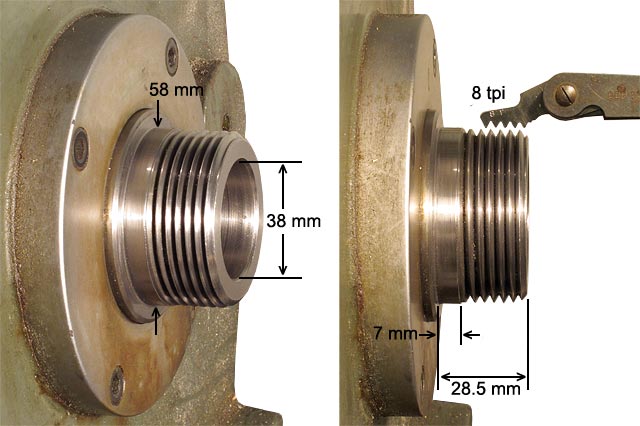 Tida TD-5 spindle nose dimensions