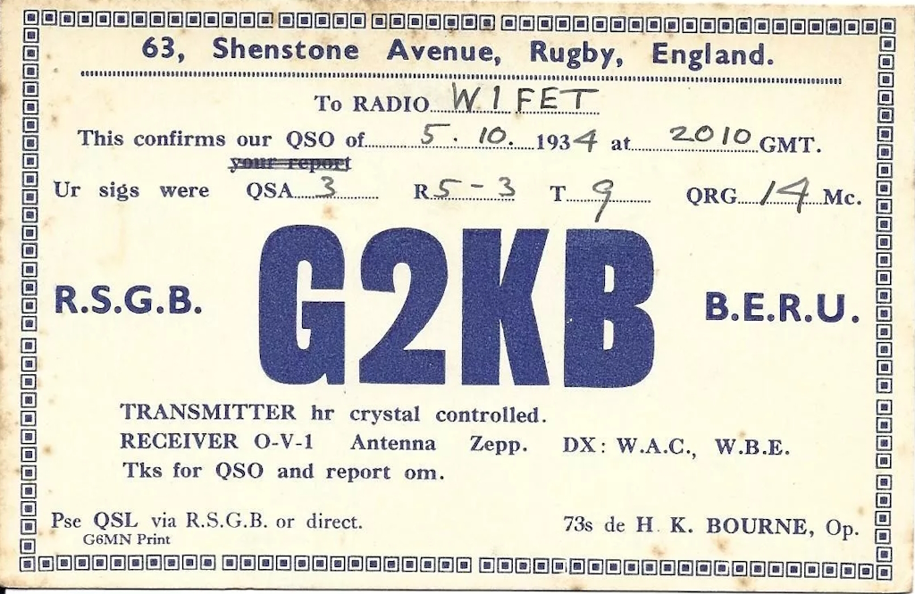G2KB QSL Card