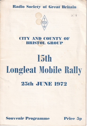 Longleat Rally Programme 1972